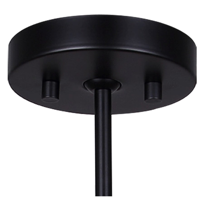 Canarm Mackenna 26in 6-Light Chandelier | Matte Black and Alabaster Glass | Dining Room & Living Room | 26 x 26 x 22 in | Model ICH1229A06BK