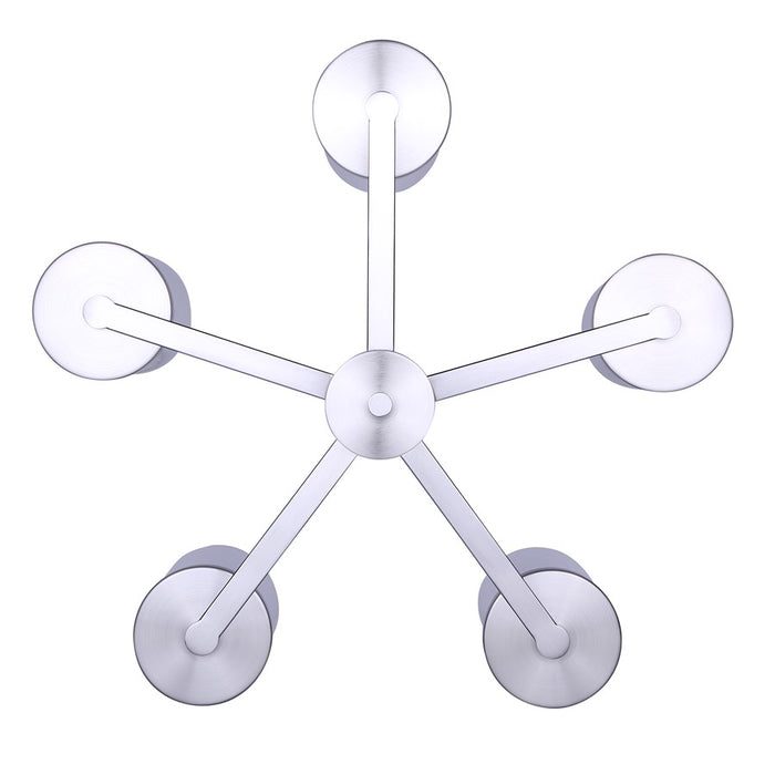 Canarm Britton 5 Light Chandelier, Brushed Nickel