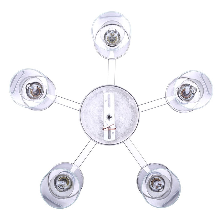 Canarm Britton 5 Light Chandelier, Brushed Nickel