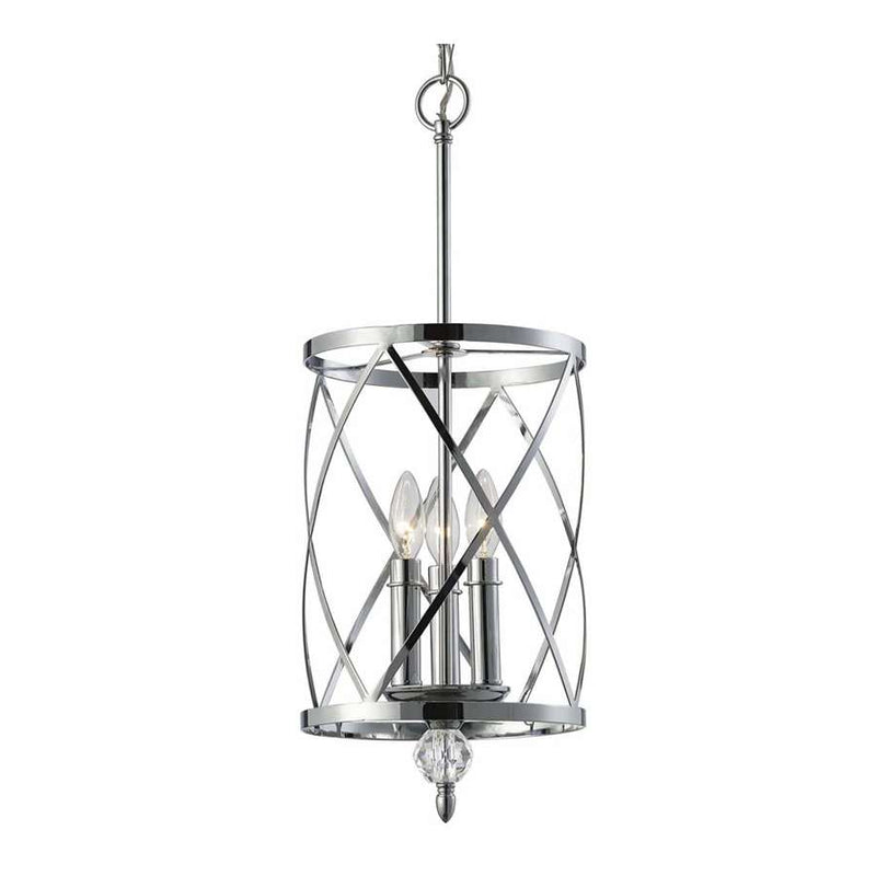 Canarm Vanessa 12in 3-Light Chandelier | Chrome and Crystal | Dining Room & Entryway | 12 x 18 x 12 in | Model ICH172B03CH10