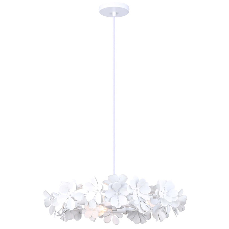 Canarm Cassia 3 Light 20" Chandelier, Matte White