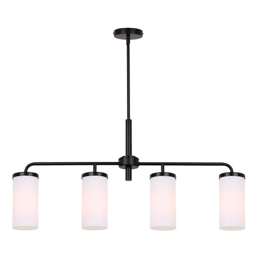 Canarm Malloy 4 Light 23.25" Chandelier, Matte Black