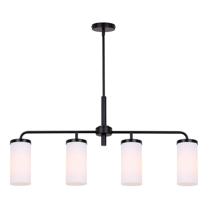 Canarm Malloy 4 Light 23.25" Chandelier, Matte Black