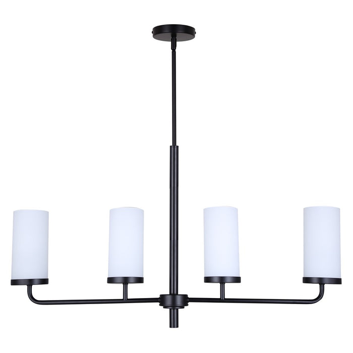Canarm Malloy 4 Light 23.25" Chandelier, Matte Black