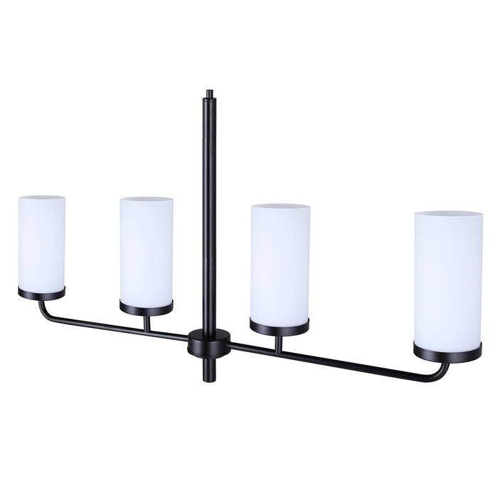 Canarm Malloy 4 Light 23.25" Chandelier, Matte Black