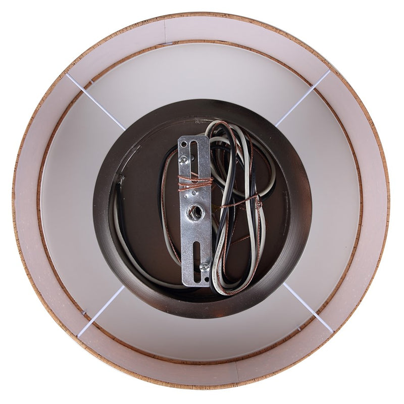 Canarm Eden 22in 3-Light Chandelier | Modern Cork & Brushed Nickel Metal | Dining Room & Living Room | 22 x 22 x 28.25 in | Model ICH2120B03BN22