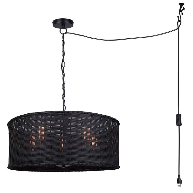 Canarm Granna 5 Light 23" Chandelier, Black