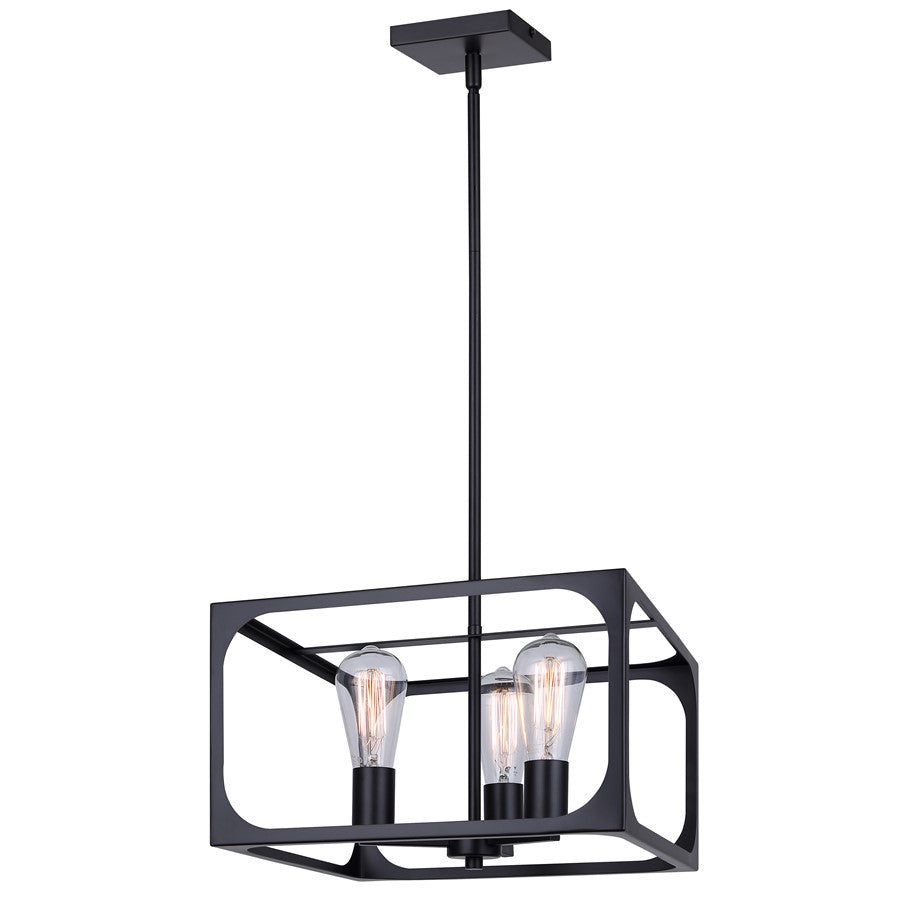 Canarm Zelie 3 Light 13.75" Chandelier, Black