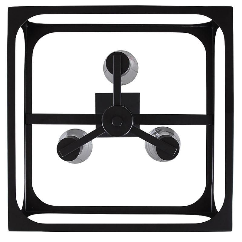 Canarm Zelie 13.75in 3-Light Chandelier | Industrial Matte Black Open-Cage Steel | Dining Room & Kitchen Island | Model ICH2180B03BK14