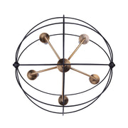 Canarm Sumerside 5-Light Chandelier | Matte Black & Gold Metal | Dining Room & Kitchen Island | 25 x 26 in | Model ICH282B05BKG25