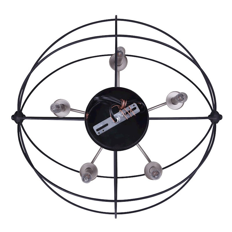 Canarm Sumerside 5-Light Chandelier | Matte Black & Brushed Nickel Metal | Dining Room & Kitchen Island | 25 x 26 in | Model ICH282B05BKN25