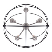 Canarm Sumerside 5-Light Chandelier | Matte Black & Brushed Nickel Metal | Dining Room & Kitchen Island | 25 x 26 in | Model ICH282B05BKN25