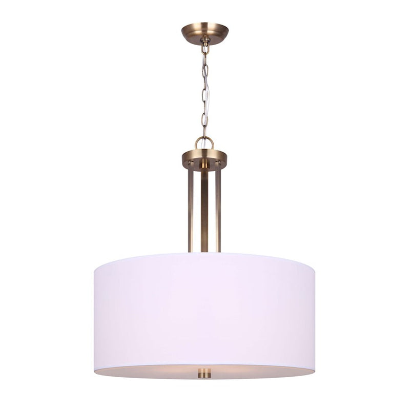 Canarm River 18in 3-Light Chandelier | Gold Steel and Glass | Dining Room & Kitchen Island | 18 x 18 x 21 in | Model ICH578A03GD18