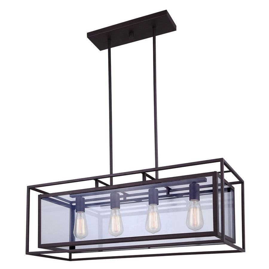 Canarm Isola 4 Light 32.25" Chandelier, Oil Rubbed Bronze