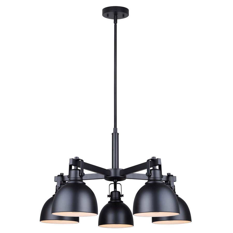 Canarm Polo 5 Light 25" Chandelier, Black - ICH622A05BK