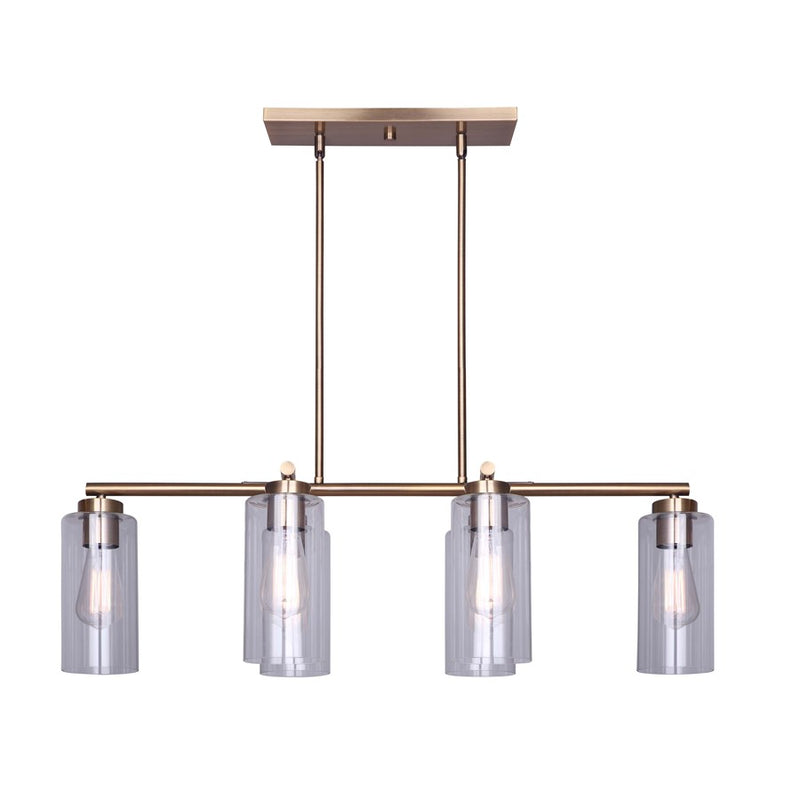 Canarm Jett 6 Light 34.5" Chandelier, Gold