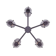 Canarm Albany 30in 5-Light Chandelier | Traditional Oil Rubbed Bronze Metal and Clear Glass | Dining Room & Living Room | Model ICH679A05ORB