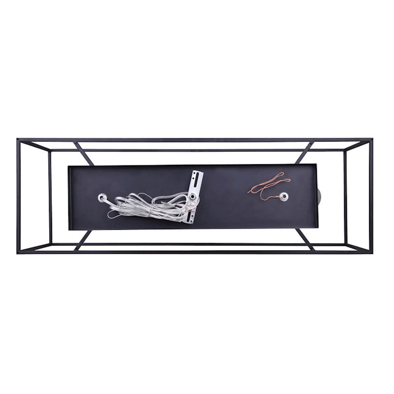 Canarm Roy 30in 4-Light Chandelier | Industrial Brushed Nickel and Matte Black Metal | Dining Room & Kitchen Island | Model ICH701A04BKN30