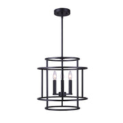 Canarm Luca 15.75in 3-Light Chandelier | Modern Black and Gold | Dining Room & Kitchen Island | 15.75 x 15.75 x 19.5 in | Model ICH757A03BK16