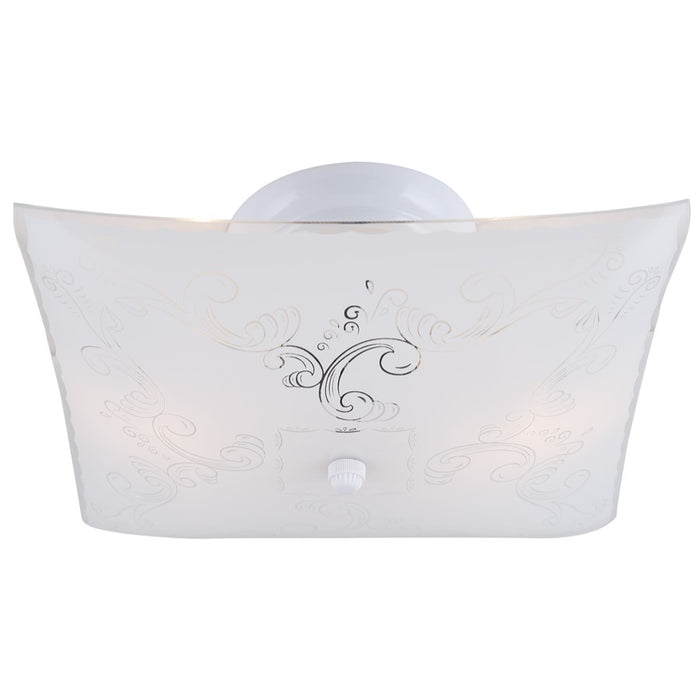 Canarm Madison 2 Light 12" Flush Mount, White - ICL711
