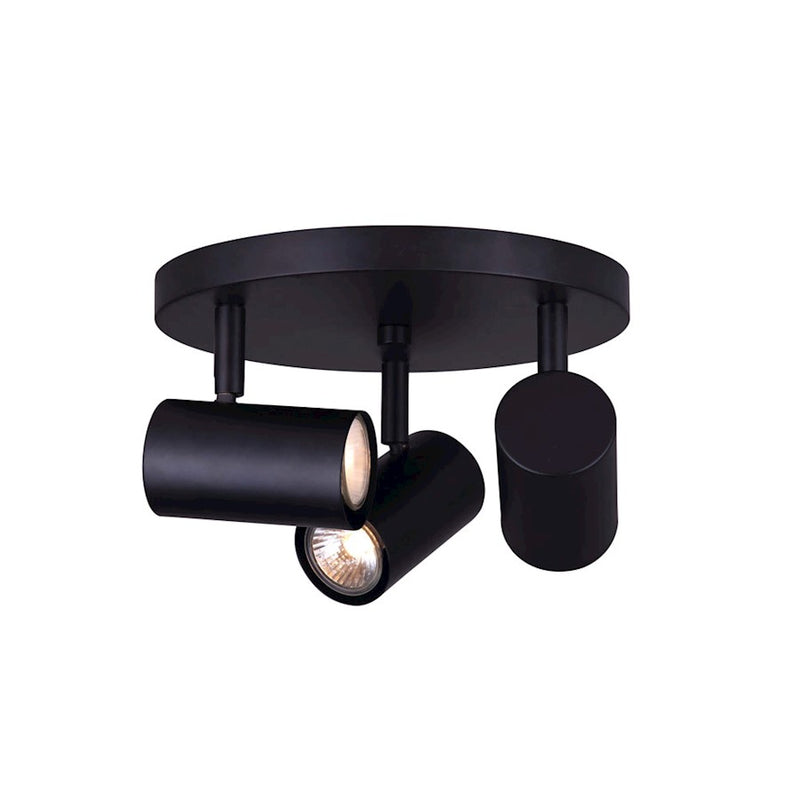 Canarm Marena 13in 3-Light Track Light | Modern Black Metal | Kitchen & Living Room Task Lighting | 13 x 13 x 5 in | Model ICW1022A03BK10