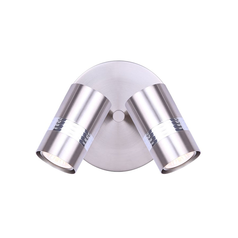 Canarm Aldi 10in 2-Light Track Light | Brushed Nickel and Chrome | Kitchen & Task Lighting | 10 x 6 x 6 in | Model ICW1058A02BNC10