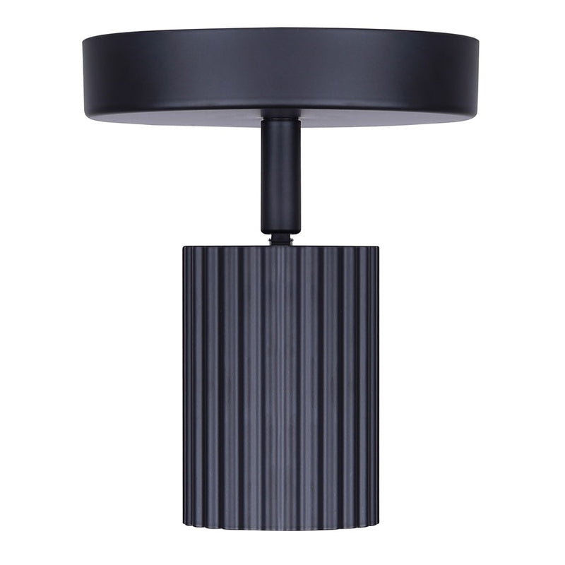 Canarm Rexton 5in 1-Light Track Light | Matte Black Steel | Hallway & Entryway Accent | 5 x 5 x 6 in | Model ICW1119A01BK10