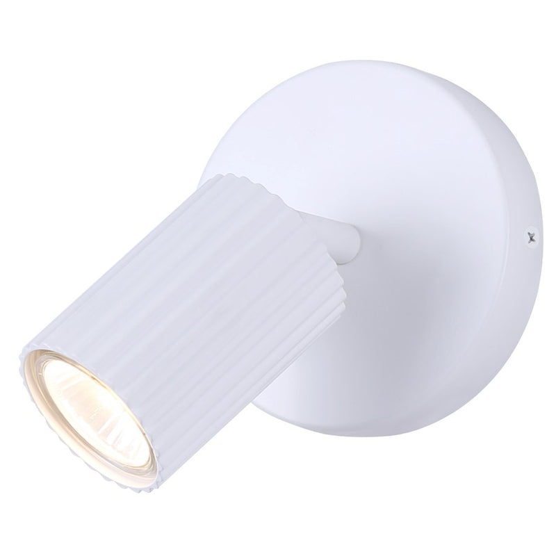 Canarm Rexton 4.75in 1-Light Track Lighting | Matte White Steel | Kitchen & Hallway | 4.75 x 4.75 x 5.75 in | Model ICW1119A01WH10