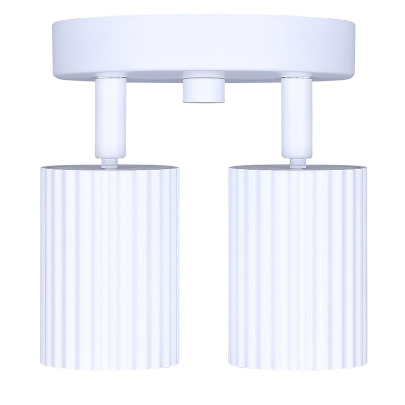 Canarm Rexton 5.5in 2-Light Track Lighting | Matte White Steel | Kitchen & Office | 5.5 x 5 x 5.75 in | Model ICW1119A02WH10