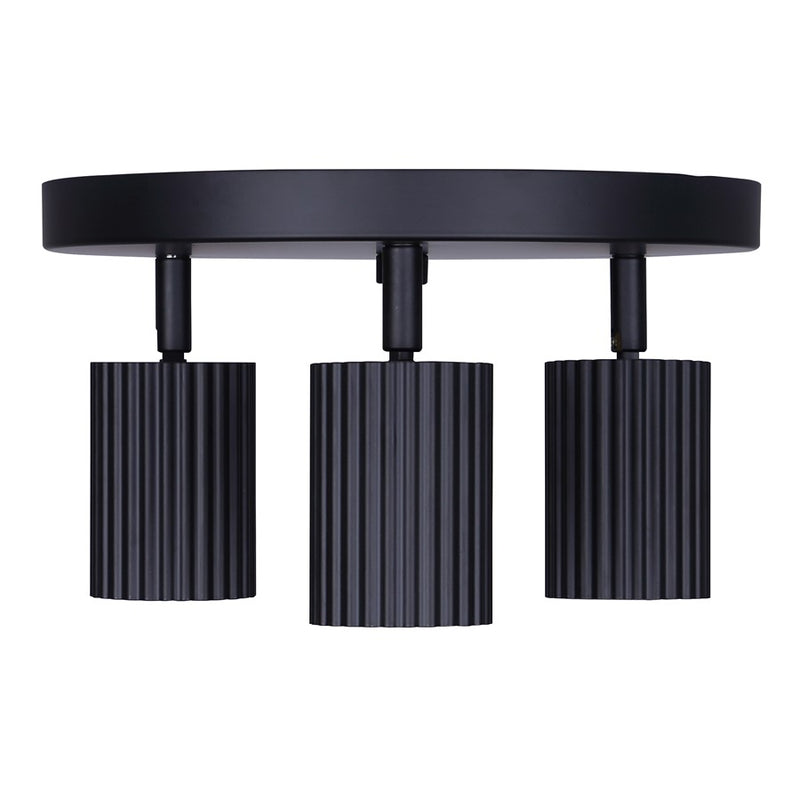 Canarm Rexton 9.8in 3-Light Track Lighting | Matte Black Steel | Living Room & Kitchen | 9.8 x 9.85 x 5.75 in | Model ICW1119A03BK10