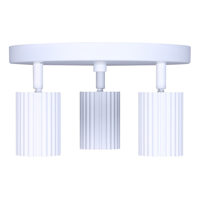 Canarm Rexton 9in 3-Light Track Lighting | Matte White Steel | Kitchen & Hallway Accent | 9.8 x 9.85 x 5.75 in | Model ICW1119A03WH10
