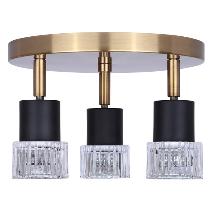 Canarm Elsee 3 Light Track Lighting, Black/Gold