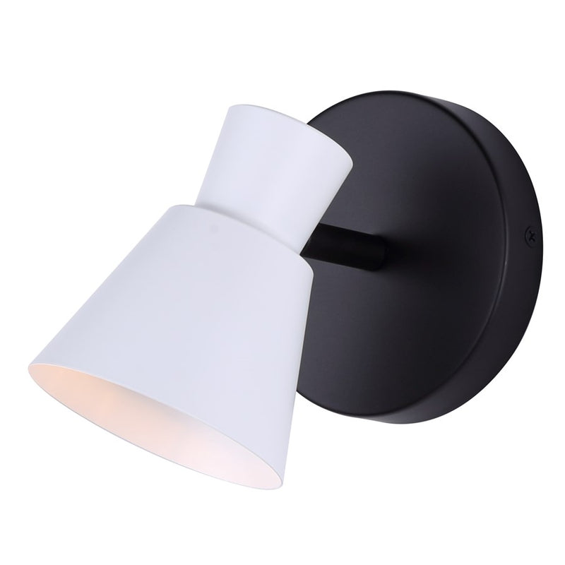 Canarm Radley 1 Light Track Lighting, Black/White