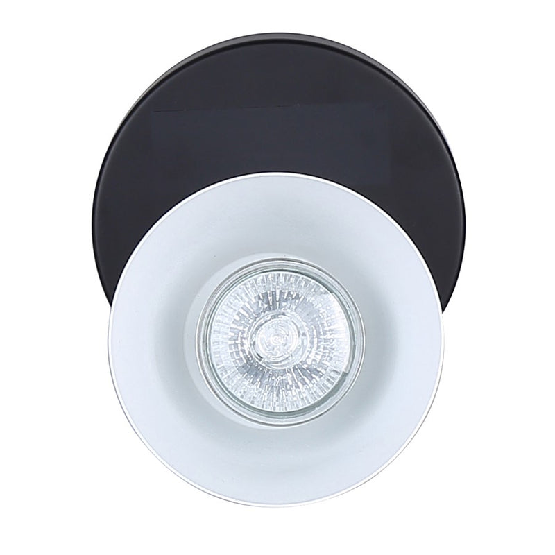 Canarm Radley 5in 1-Light Track Lighting | Matte Black and White Metal | Hallway & Kitchen Accent | 5 x 4 x 6 in | Model ICW1163A01BW10