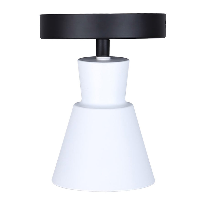Canarm Radley 5in 1-Light Track Lighting | Matte Black and White Metal | Hallway & Kitchen Accent | 5 x 4 x 6 in | Model ICW1163A01BW10
