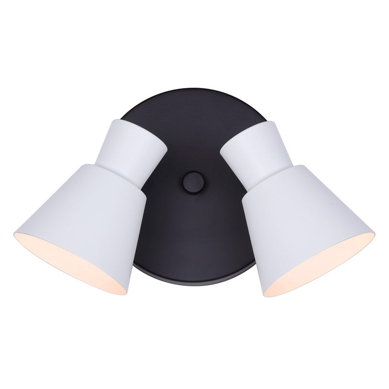 Canarm Radley 2 Light Track Lighting, Black/White