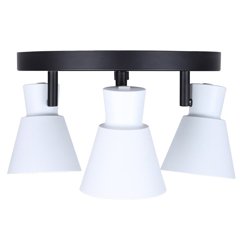Canarm Radley 14in 3-Light Track Lighting | Matte Black and White Metal | Living Room & Kitchen Accent | 14 x 9 x 6 in | Model ICW1163A03BW10
