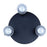 Canarm Owen 3 Light Flush Mount, Black/Clear Ribbed