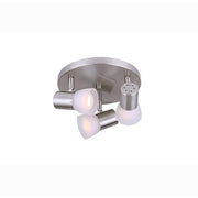 Canarm Hudson 10in 3-Light Track Light | Brushed Nickel and Frosted Glass | Kitchen & Living Room | 10 x 10 x 10 in | Model ICW517A03BN