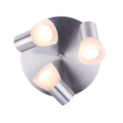 Canarm Hudson 10in 3-Light Track Light | Brushed Nickel and Frosted Glass | Kitchen & Living Room | 10 x 10 x 10 in | Model ICW517A03BN