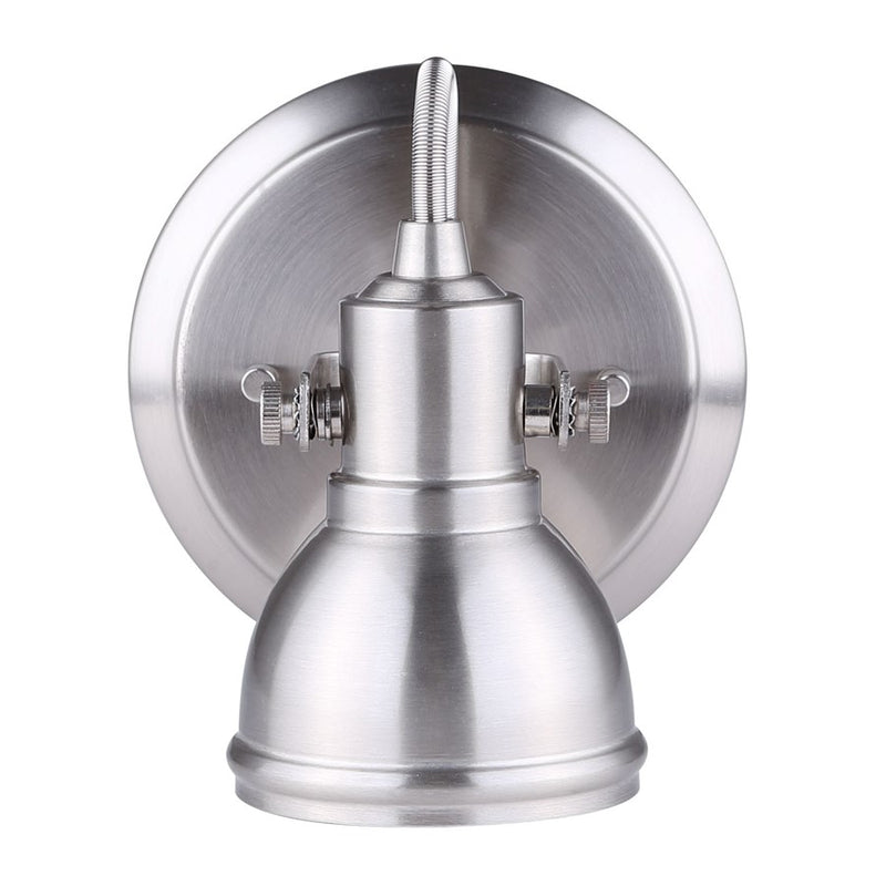 Canarm Polo 1-Light Track Light | Brushed Nickel Metal | Kitchen & Hallway | 5 x 5 x 7 in | Model ICW622A01BN10