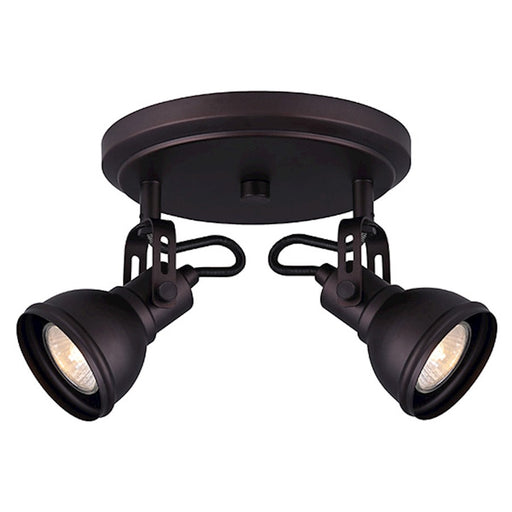 Canarm Polo 8in 2-Light Track Light | Oil Rubbed Bronze and Metal | Entryway & Kitchen Island | 8 x 8 x 7 in | Model ICW622A02ORB10