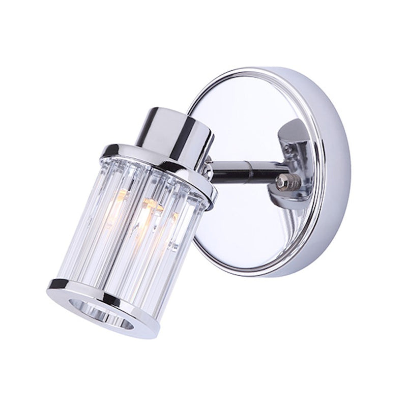 Canarm Ellis 1-Light Track Light | Chrome and Crystal | Kitchen & Hallway Accent | 5in W x 6in H | Model ICW706A01CH9