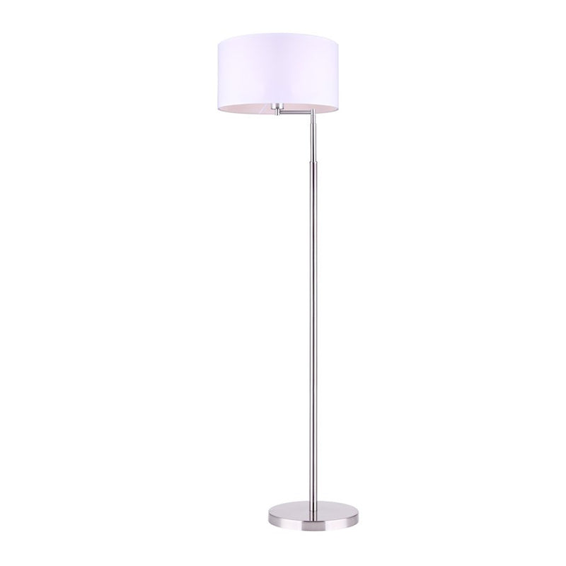 Canarm Perin 63in Floor Lamp | Brushed Nickel Finish | Living Room & Bedroom Reading Light | 16 x 18 x 63 in | Model IFL1008A61BN