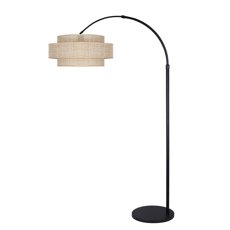 Canarm Bellamy 1 Light 82" Floor Lamp, Matte Black