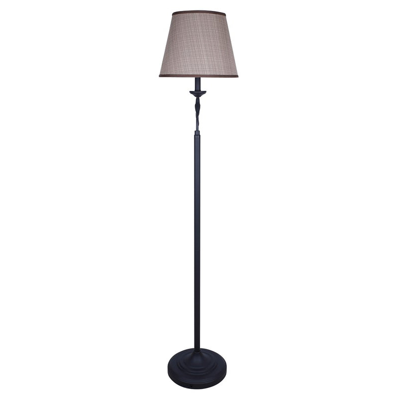 Canarm Havran 60in 1-Light Floor Lamp | Oil Rubbed Bronze and Natural Fabric Shade | Living Room & Bedroom | 13.5 x 21 x 60 in | Model IFL1177A60ORB