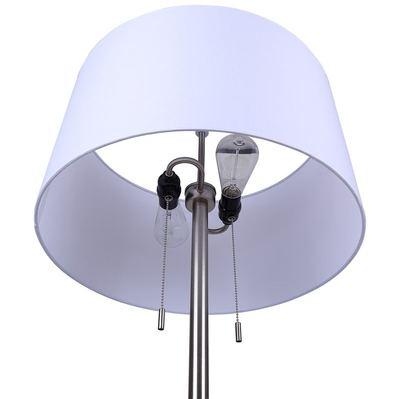 Canarm Clara 2 Light 61" Floor Lamp, Brushed Nickel