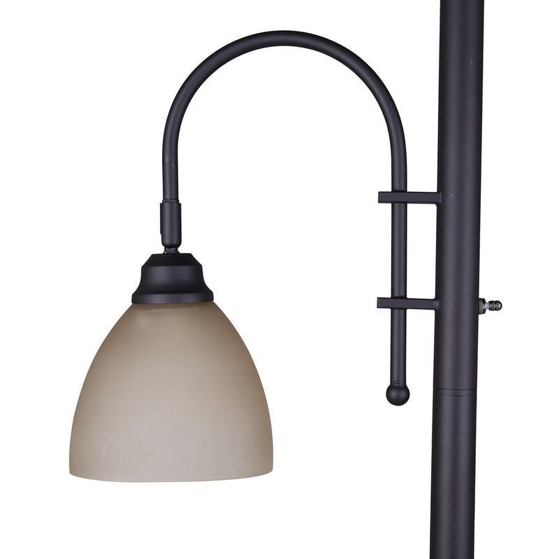 Canarm Eli 2 Light 72" Floor Lamp, Oil Rubbed Bronze/Amber