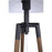 Canarm Cameram 1 Light 62.5" Floor Lamp, Black/Faux Woodgrain