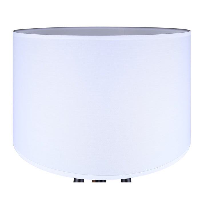 Canarm Cameram 1 Light 62.5" Floor Lamp, Black/Faux Woodgrain